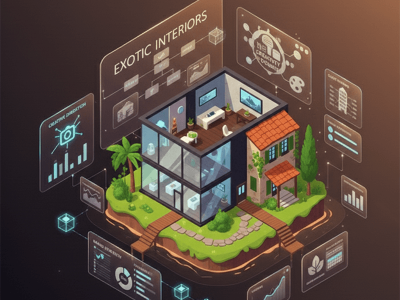 Exotic Interiors e-commerce website for luxury home decor and interior design